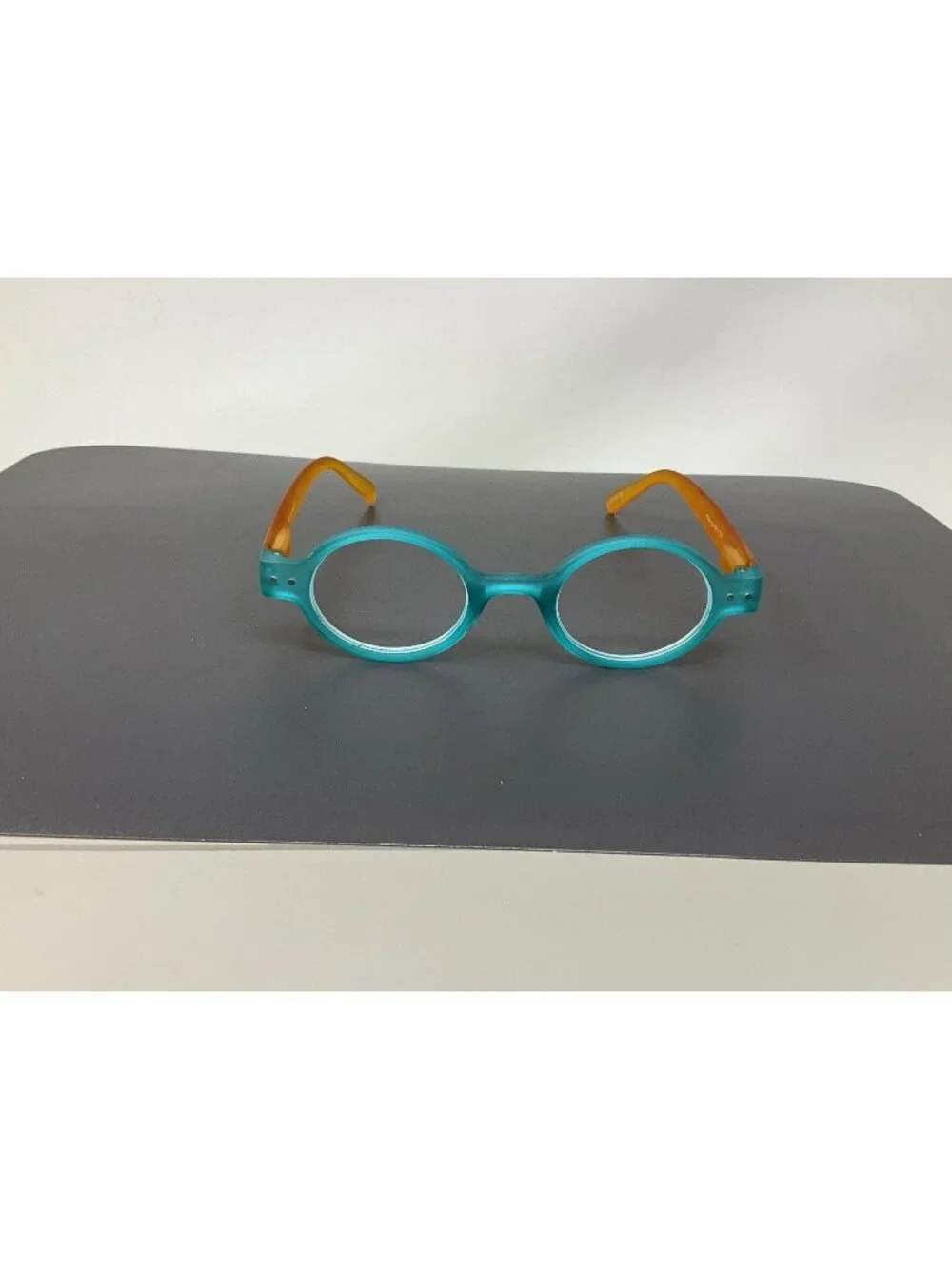 Readers.com Flamingo 306 Round Blue Reading Glasses +1.00